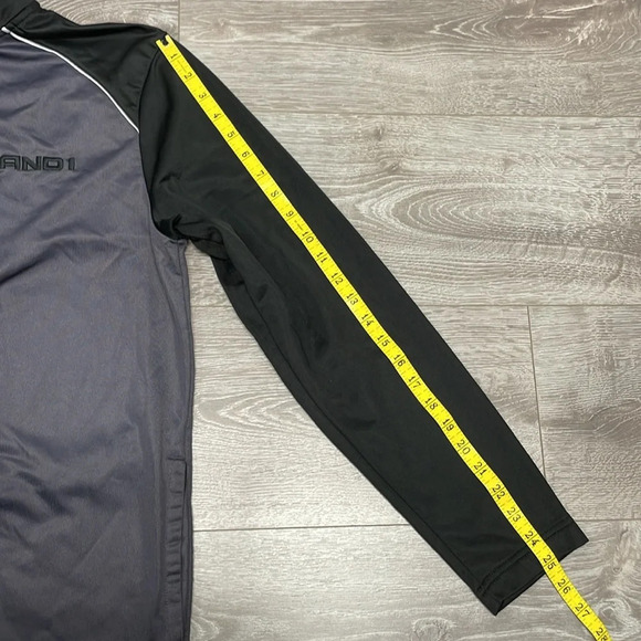 AND1 Basketball Full Zip Jacket Gray Black M - Picture 8 of 16